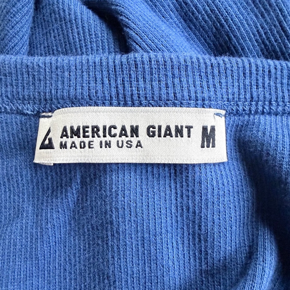 NWT American Giant Men's Rib Tank Top Estate Blue Cotton Size M - Picture 6 of 7